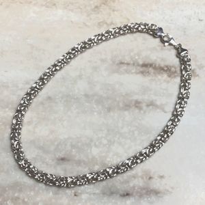 😍925 Italian Silver Byzantine Necklace😍NWOT